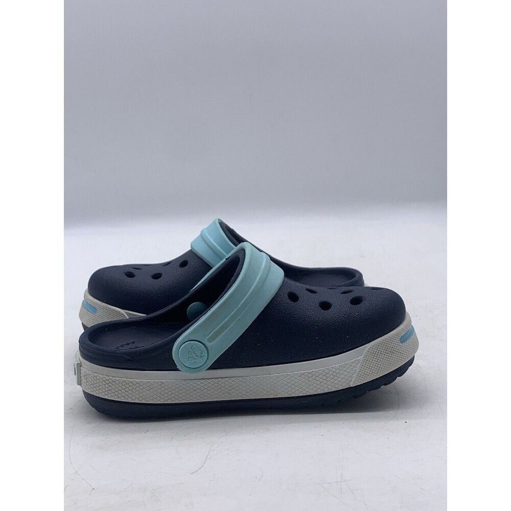Crocs Crocband II Navy/Ice Blue Relaxed Fit Toddlers Size 6/7 - Picture 6 of 10